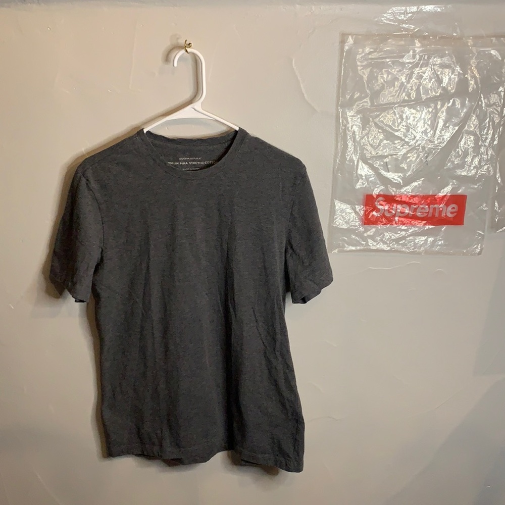 Banana Republic Stretch Cotton Med Crew Tee